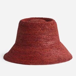 Madewell dusty redwood Lantern Straw Hat M/L